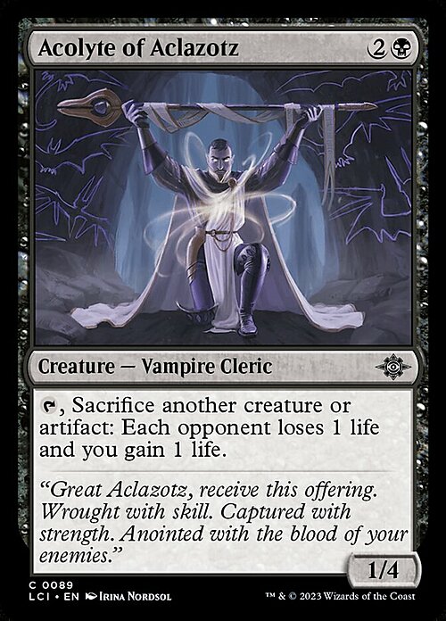 Acolyte of Aclazotz Card Front