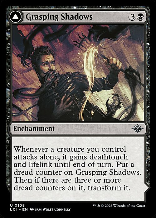 Grasping Shadows // Shadows' Lair Card Front
