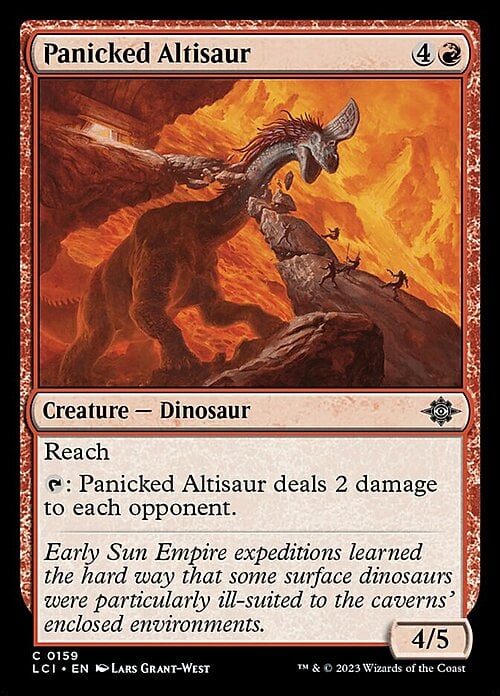 Panicked Altisaur Card Front