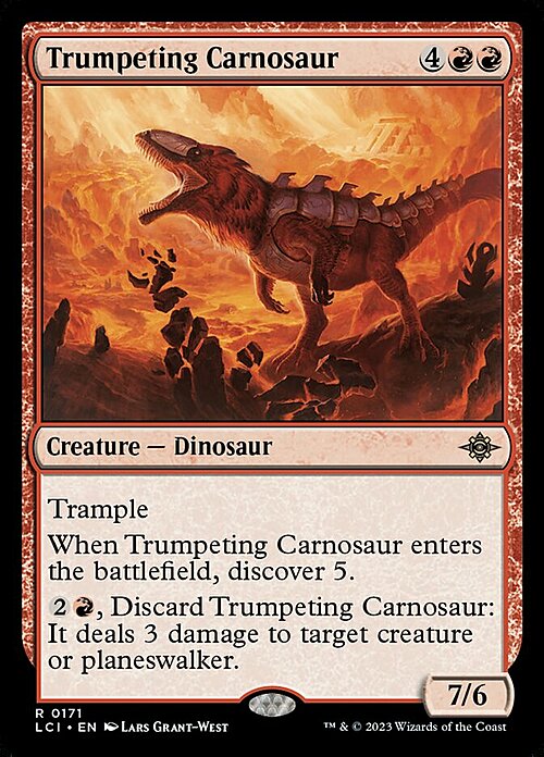 Carnosauro Ruggente Card Front