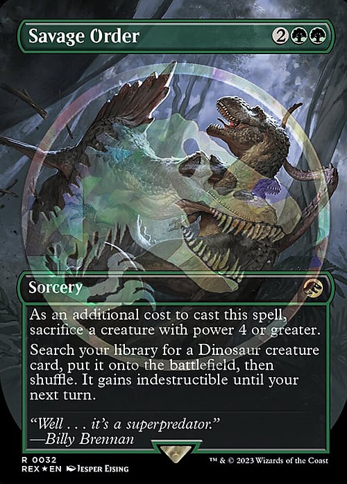 Savage Order Card Front