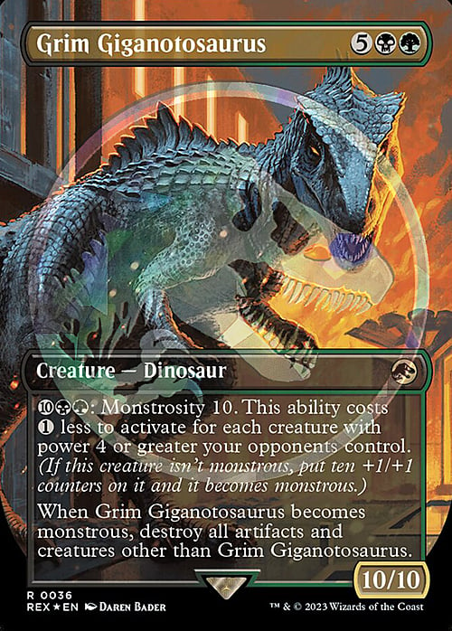 Grim Giganotosaurus Card Front