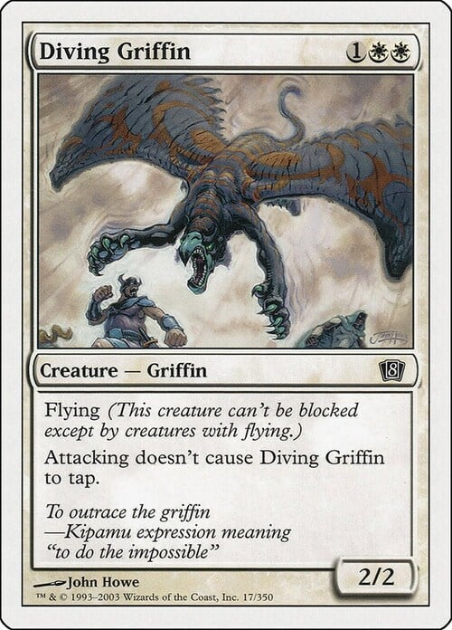 Diving Griffin Card Front