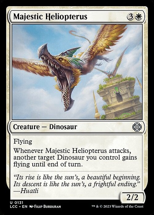 Majestic Heliopterus Card Front