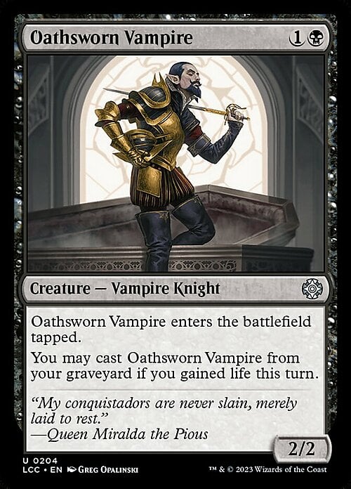Oathsworn Vampire Card Front