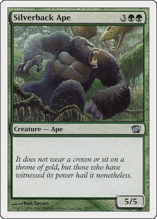 Silverback Ape Card Front