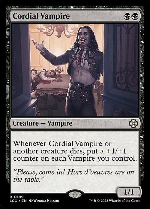 Cordial Vampire Card Front