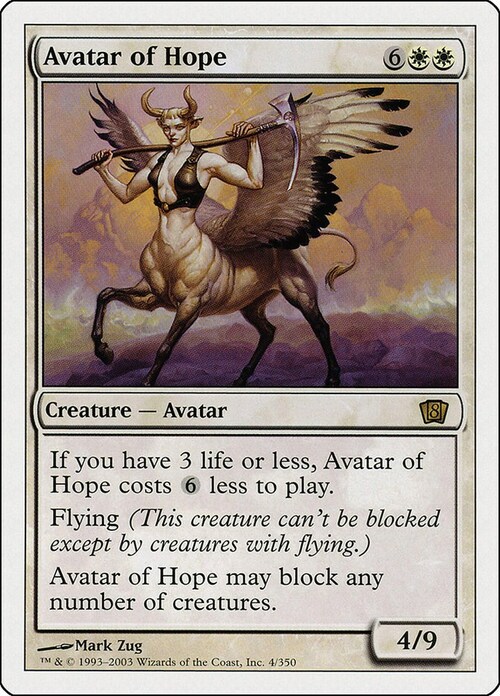 Avatar della Speranza Card Front