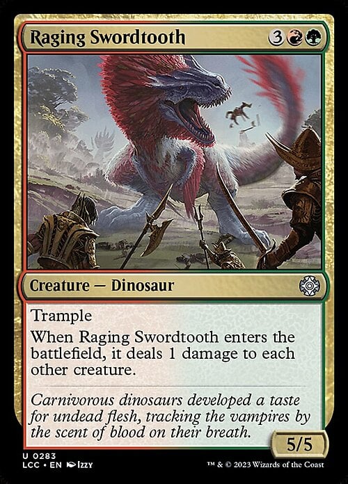 Raging Swordtooth Card Front