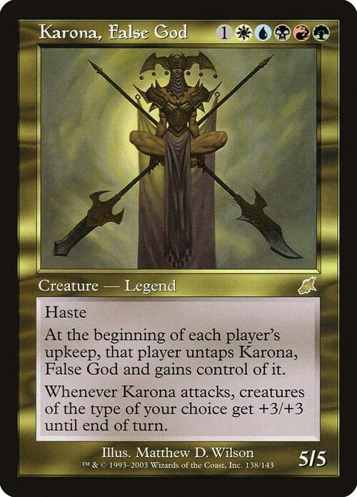 Karona, diosa falsa Frente