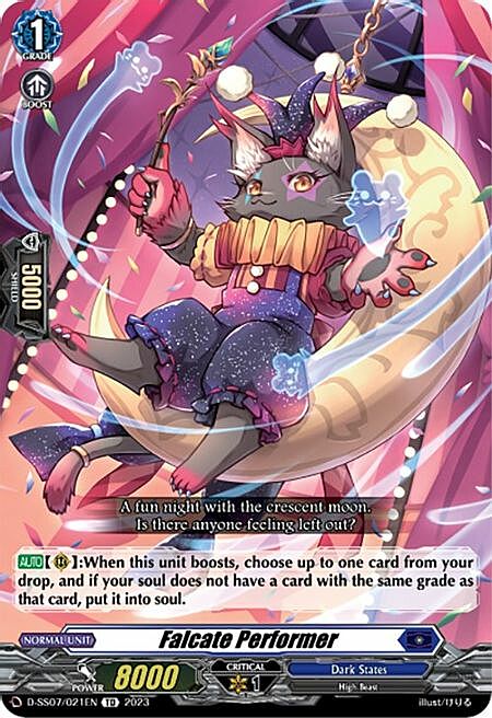 Falcate Performer Card Front