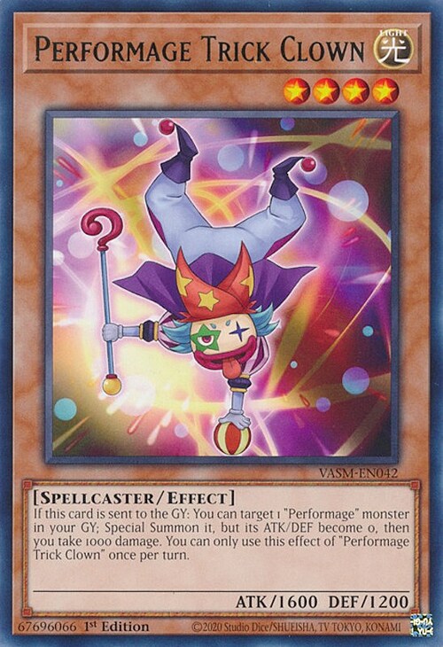 Performage Trick Clown Card Front