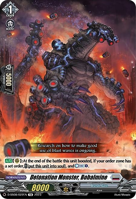 Detonation Monster, Bobalmine Card Front