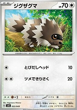Zigzagoon Card Front