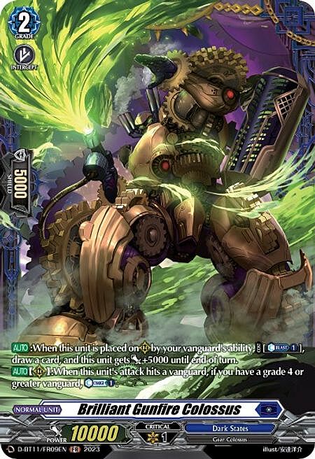 Brilliant Gunfire Colossus Card Front