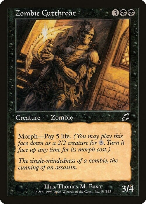 Zombie Cutthroat Card Front