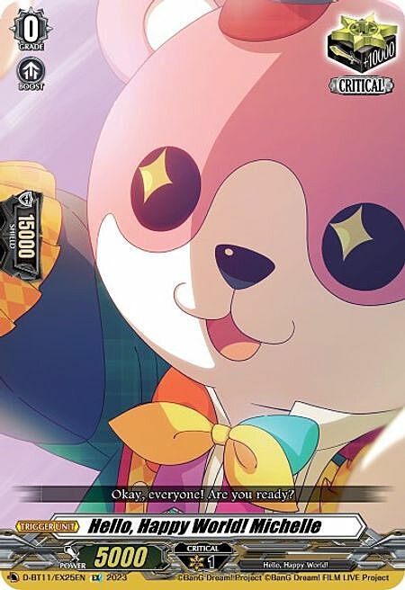 Hello, Happy World! Michelle Card Front