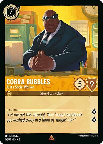Cobra Bubbles - Just a Social Worker Card Front