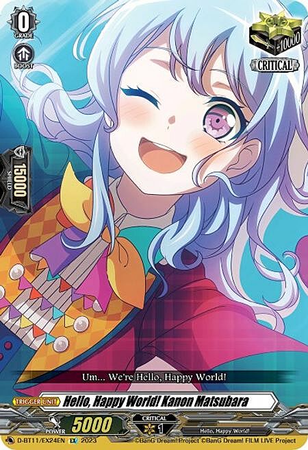 Hello, Happy World! Kanon Matsubara Card Front