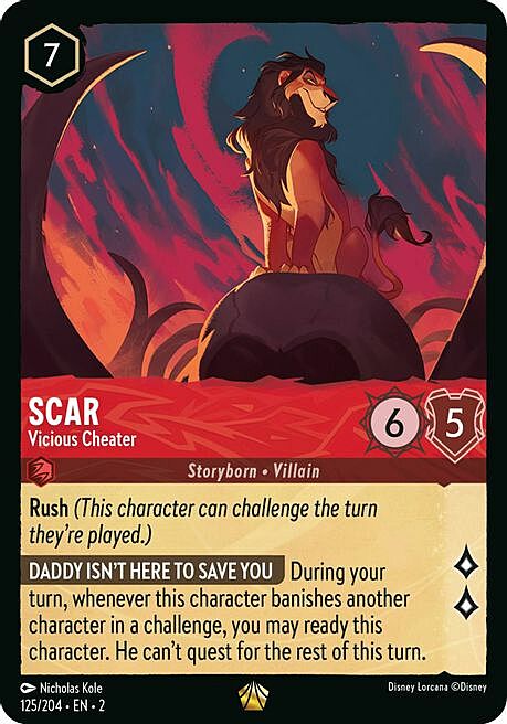 Scar - Vicious Cheater Card Front