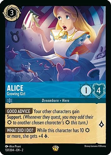 Alice - Growing Girl Card Front