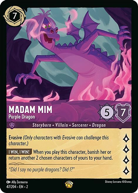 Madam Mim - Purple Dragon Card Front