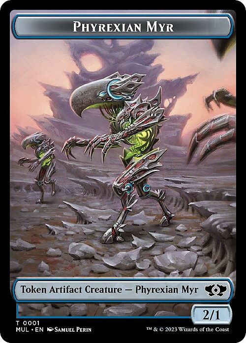 Knight // Phyrexian Myr Card Front