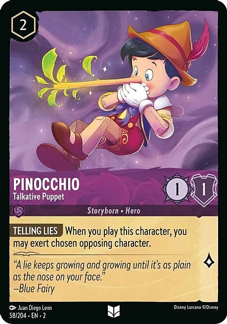 Pinocchio - Talkative Puppet Card Front