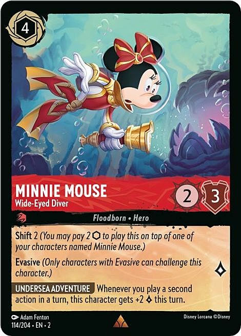 Minnie Mouse - Wide-Eyed Diver Card Front