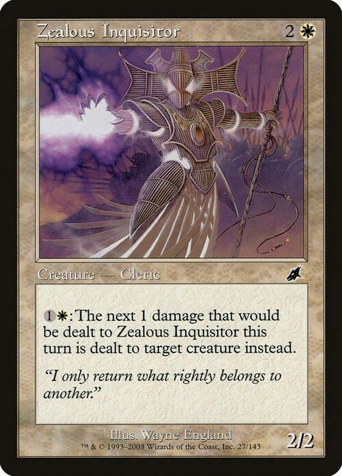 Zealous Inquisitor Card Front