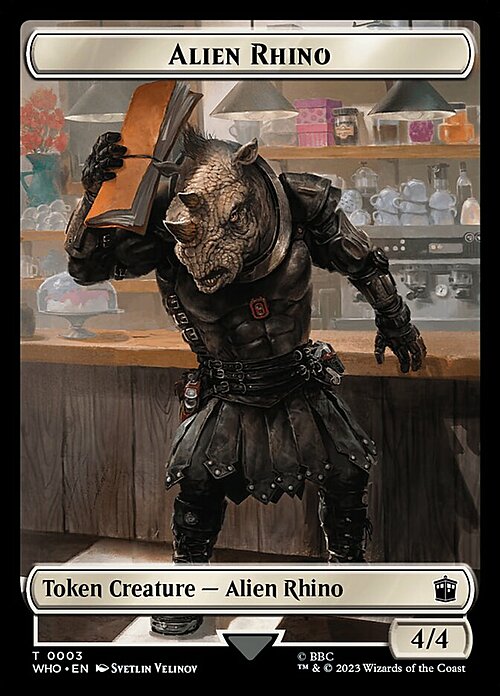 Alien Rhino // Alien Insect Card Front