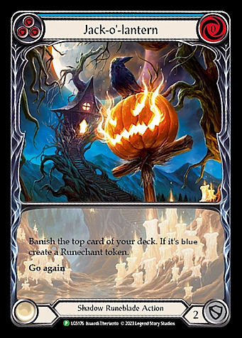 Jack-o'-lantern - Blue Card Front