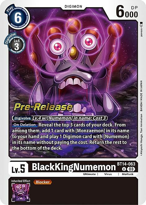 BlackKingNumemon Card Front