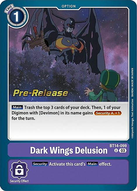 Dark Wings Delusion Card Front
