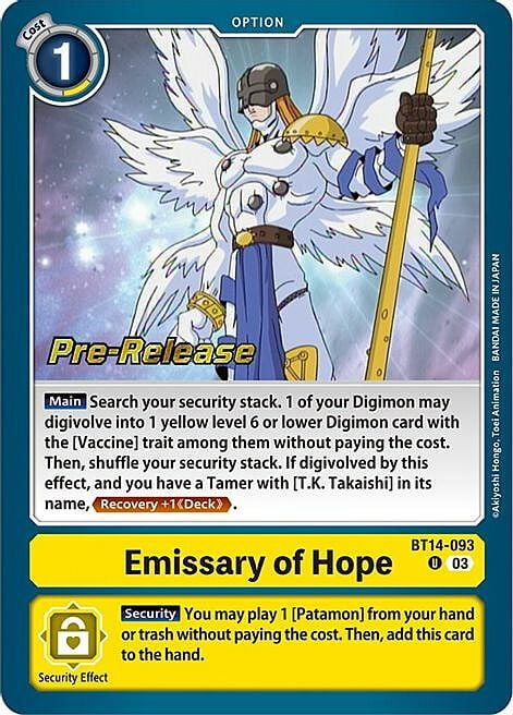Emissary of Hope Card Front
