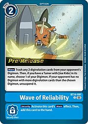 Wave of Reliability · Pre-Release Stamped BT14-091