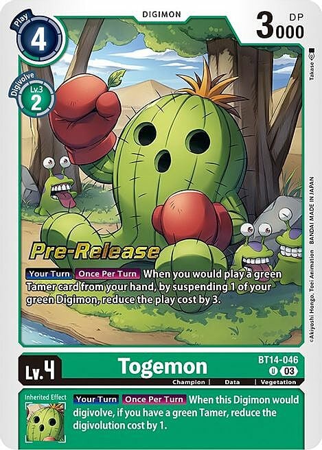 Togemon Card Front