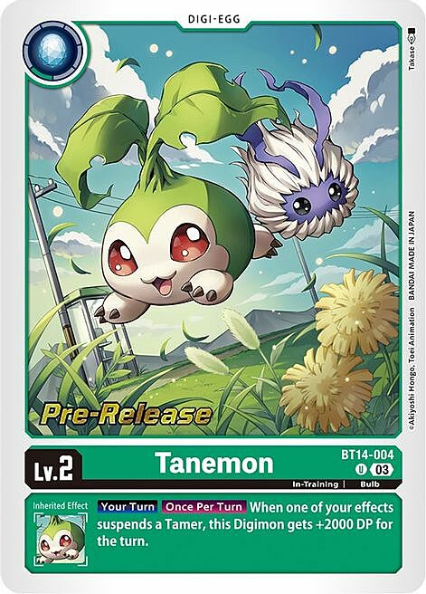 Tanemon Card Front