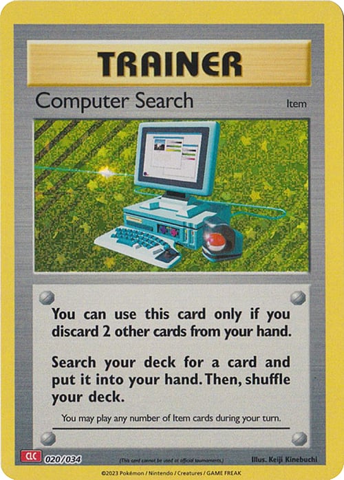 Computer Search Card Front