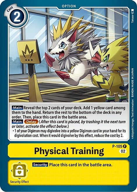 Physical Training Card Front