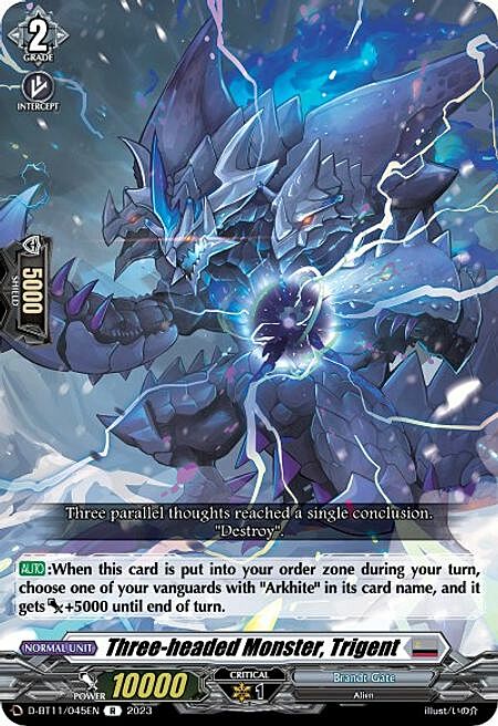 Three-headed Monster, Trigent Card Front