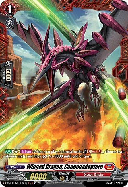 Winged Dragon, Cannonadeptero Card Front