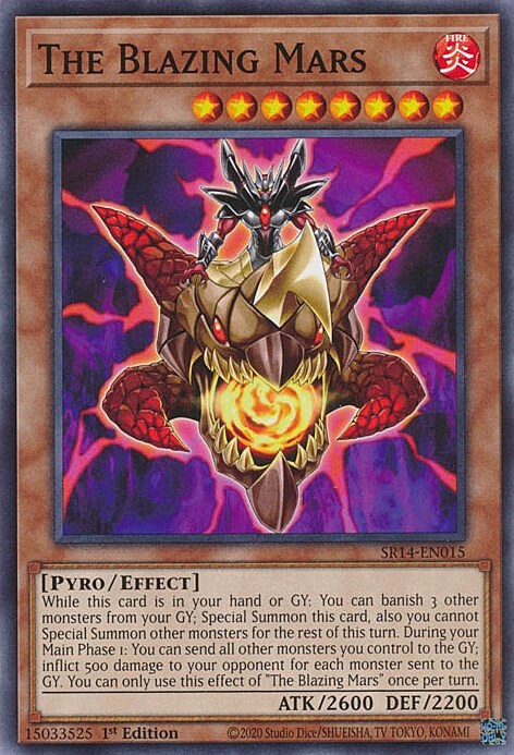 The Blazing Mars Card Front