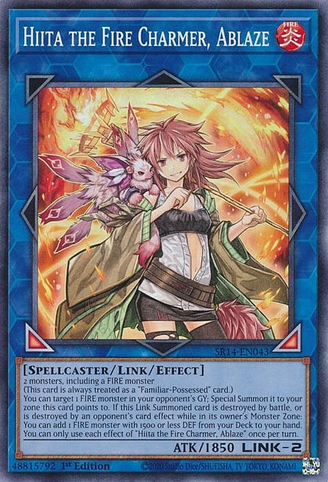 Hiita the Fire Charmer, Ablaze Card Front