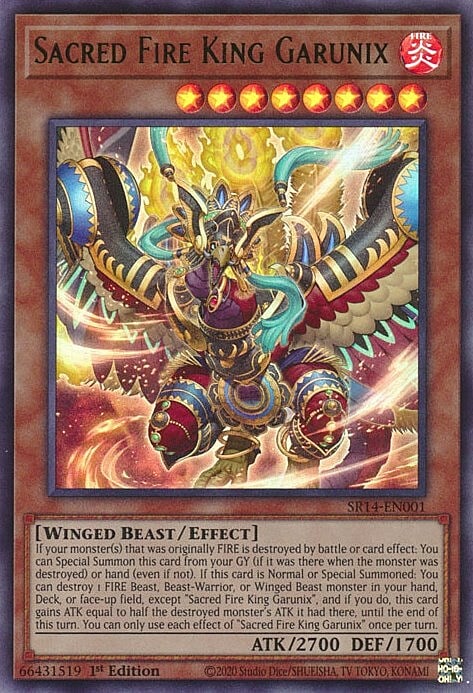 Sacred Fire King Garunix Card Front