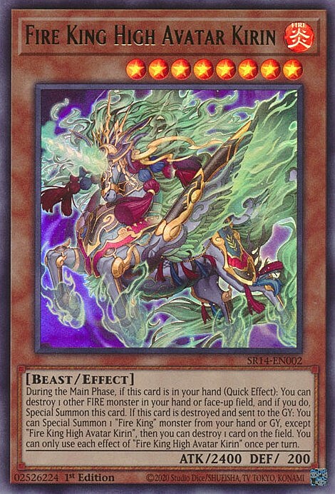 Fire King High Avatar Kirin Card Front