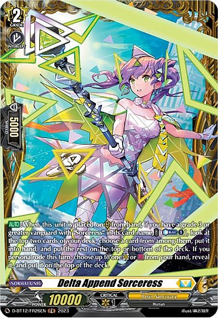 Delta Append Sorceress Card Front