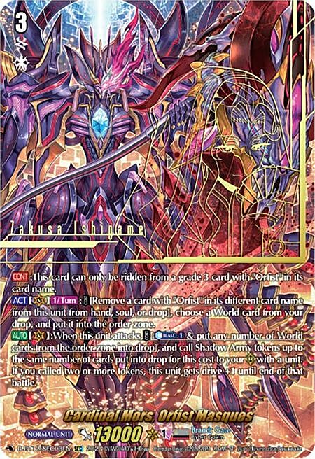 Cardinal Mors, Orfist Masques Card Front