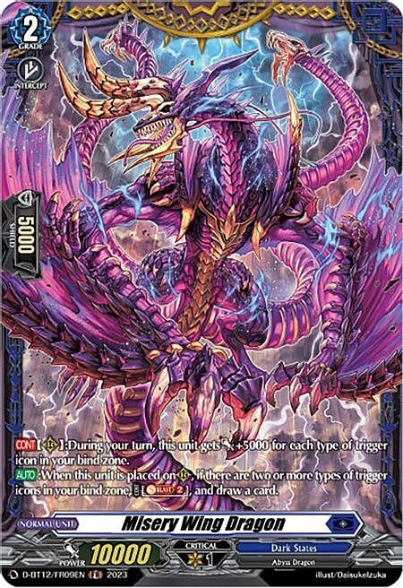 Misery Wing Dragon Card Front