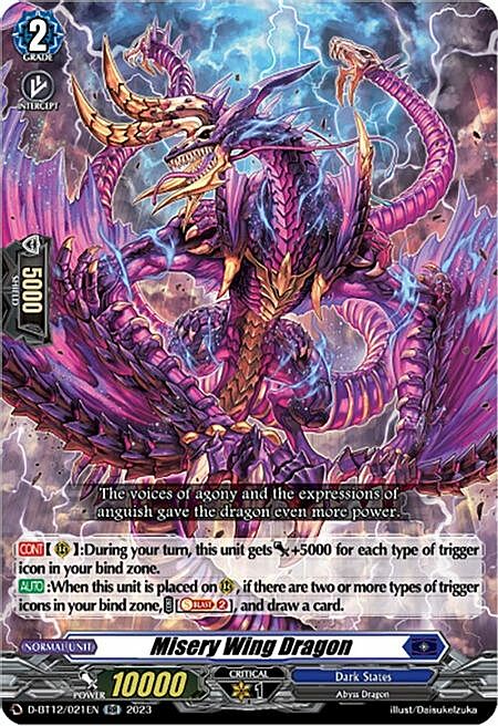 Misery Wing Dragon Card Front